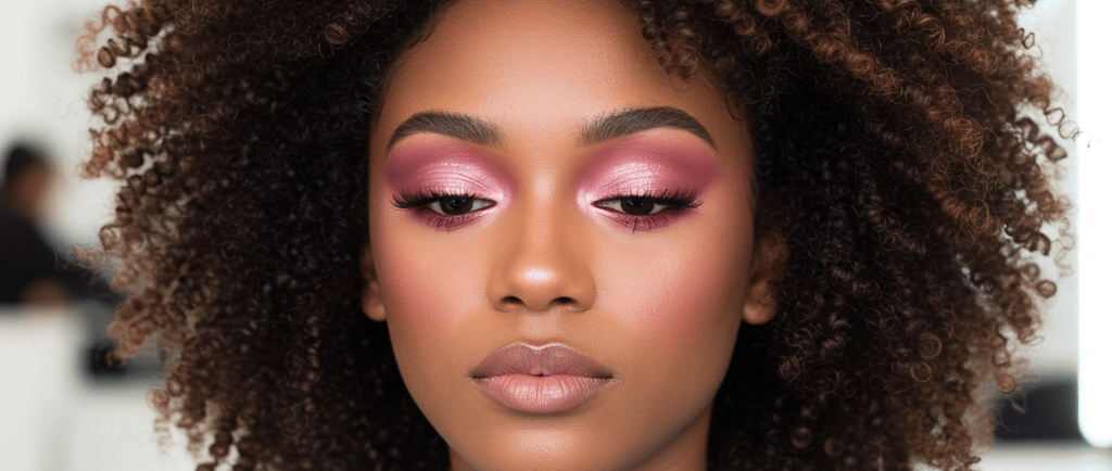 Your Go-To Spring Makeup Look with Pink Eyes & Berry Lips.