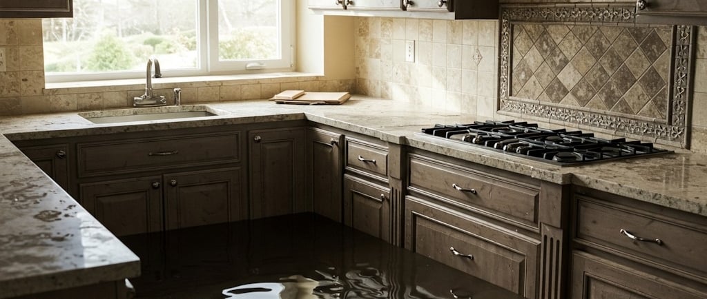 Flooded kitchen