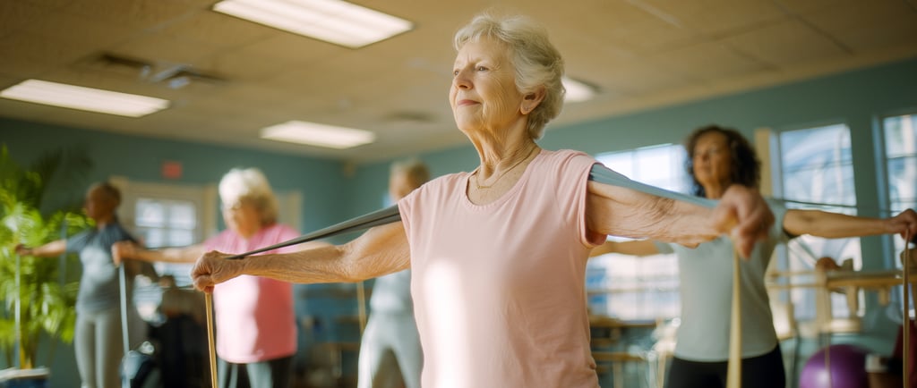 idosos treinando mobilidade em Braga
