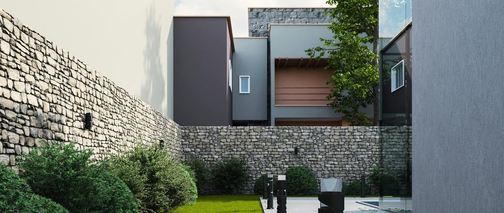 Buitengevel in verschillende kleuren