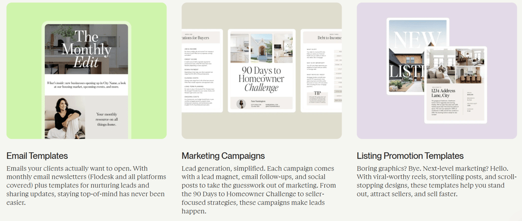 Coffee and Contracts a website page with a bunch of different types of email