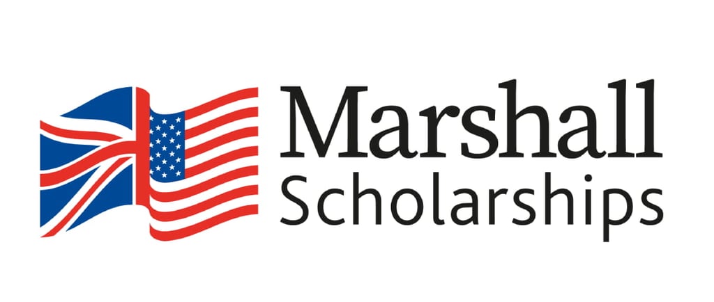 Marshall Scholarships logo featuring American flag