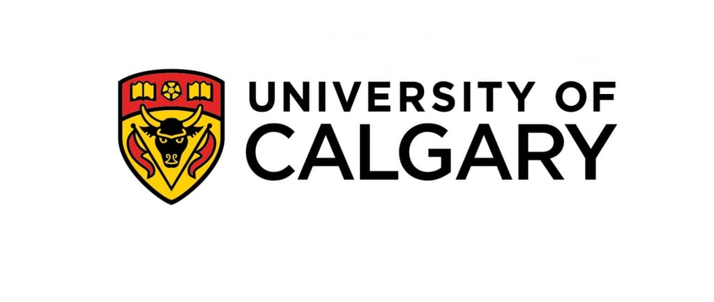 University of Calgary logo with a shield emblem and bull's head, symbolizing strength in global