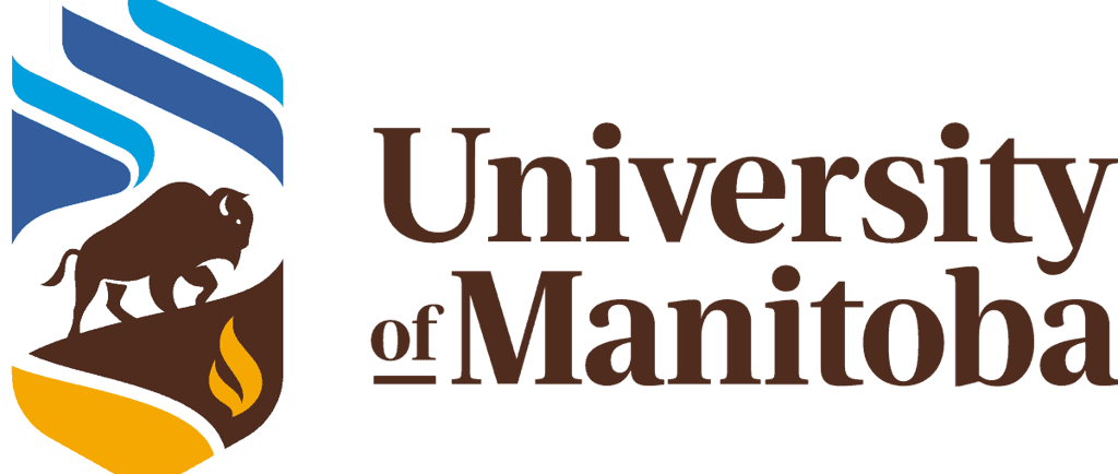 University of Manitoba emblem featuring a stylized bison and flame on green