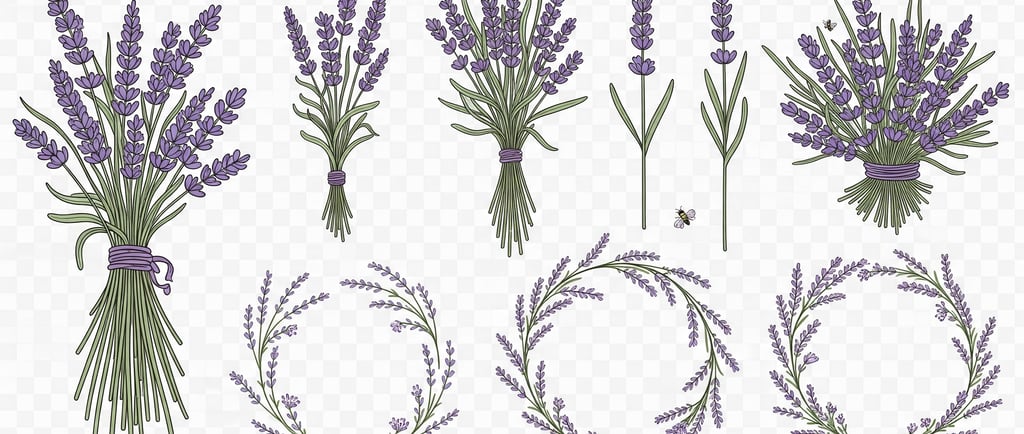 lavender clip art collection