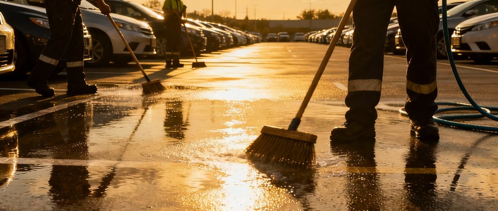 Nettoyage de parking