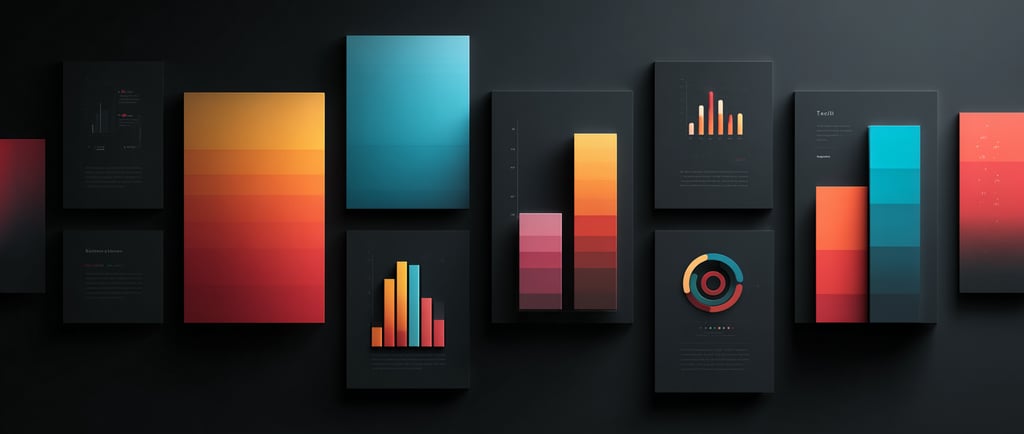 data visuals raised on a black background