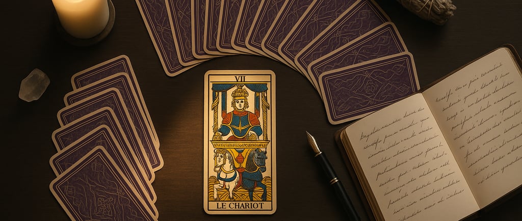 Disposition tirage tarot oui non avec cartes de Marseille