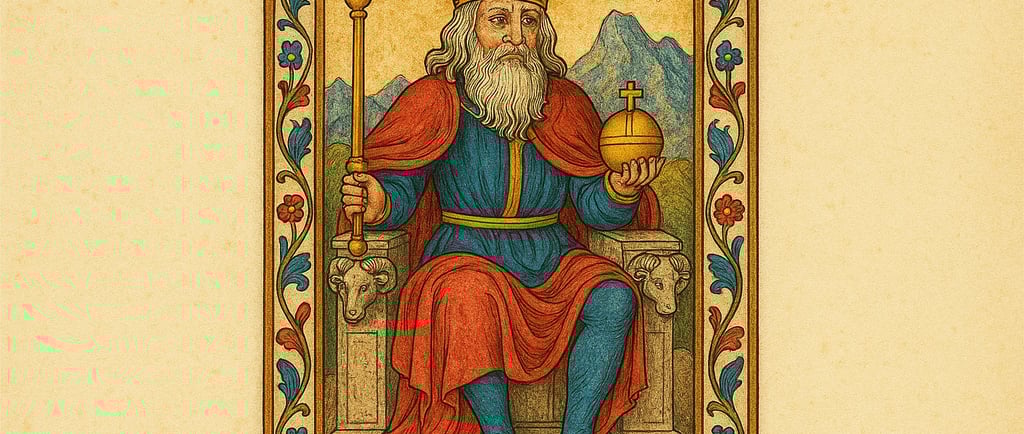 Carte Empereur Tarot de Marseille symbolisme autorité structure