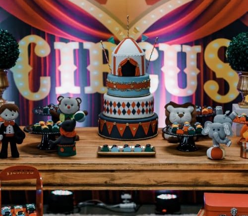 a circus themed birthday party with a circus theme