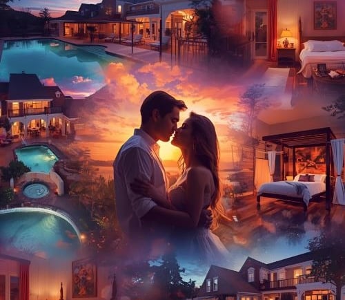 mixed photo of a romantic couple and hotel in knoxville tn