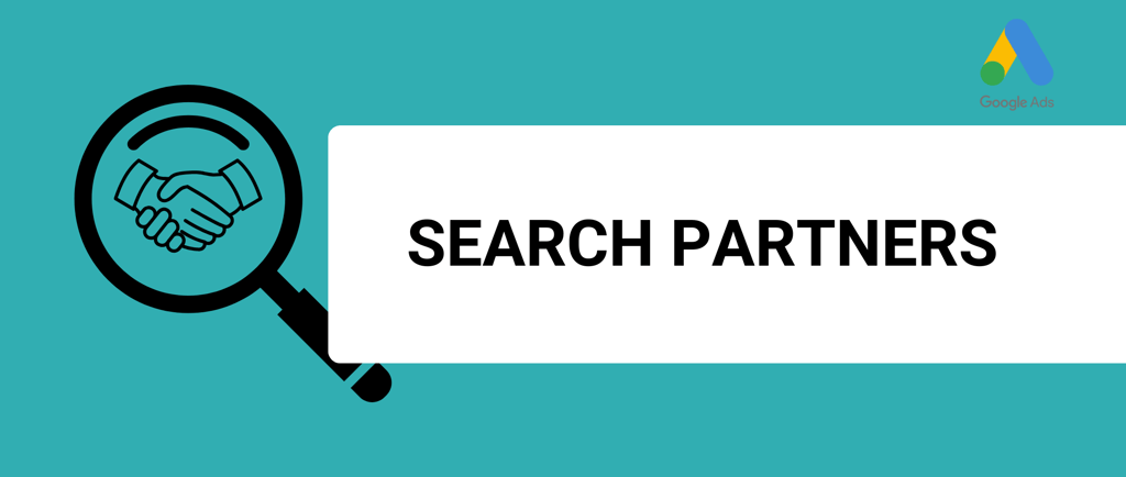 a banner with a logo and a google search partners title and a google ads logo