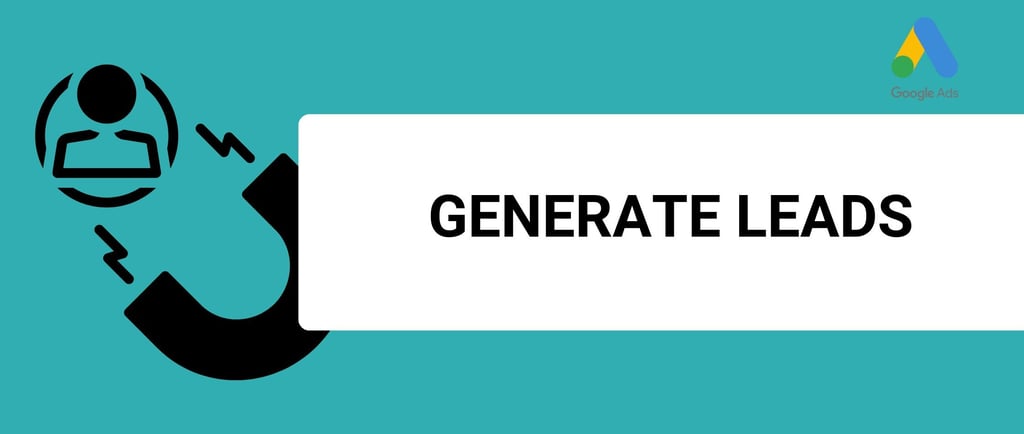 A banner with the title that says generate leads 