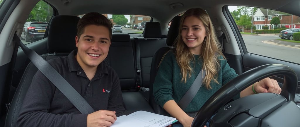 Driving instructor discussing lesson schedule with learner in Loughton
