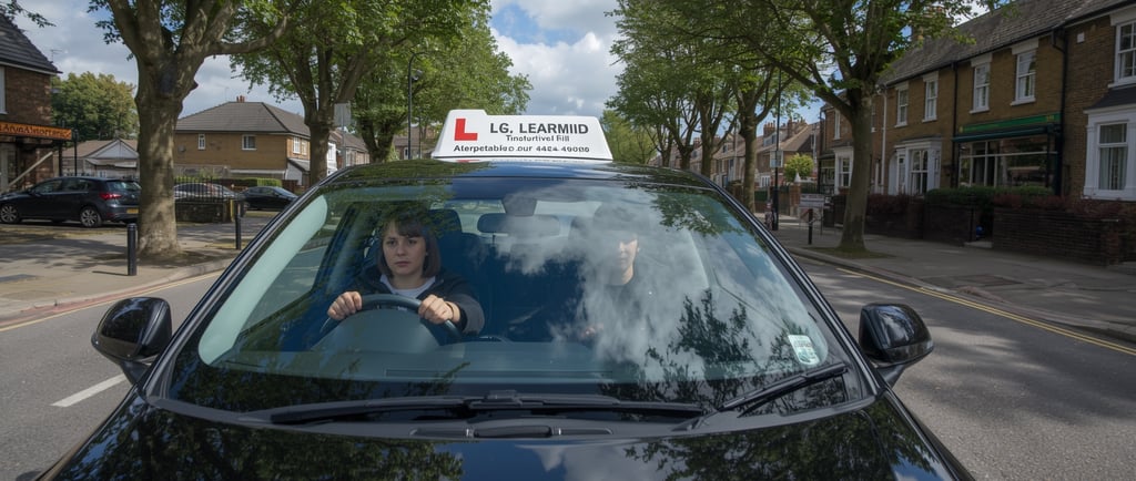 Driving instructor in Buckhurst Hill teaching a learner on local roads