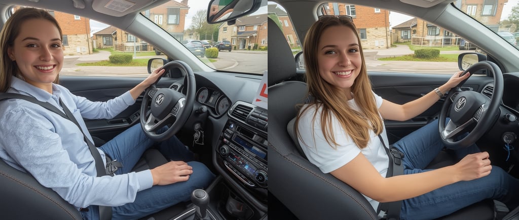 Learner driver comparing manual and automatic lessons in Loughton