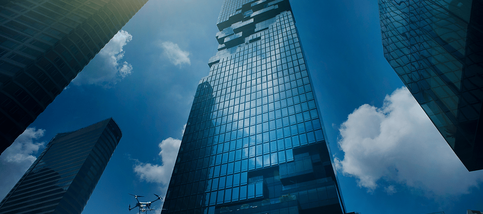 high rise building drone cleaning