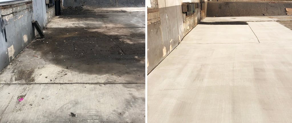 loading dock rust stain removal
