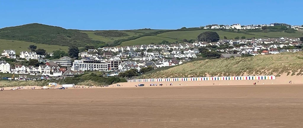 Woolacombe Beach and the beach huts