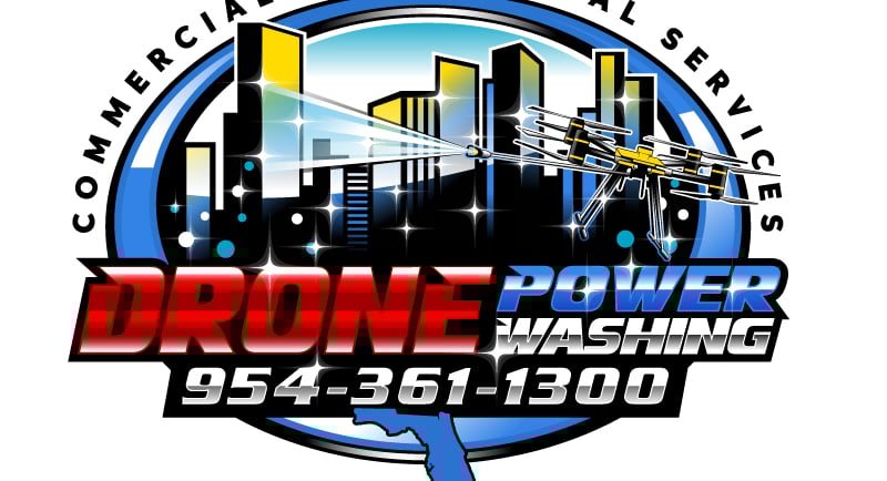drone power washing logo