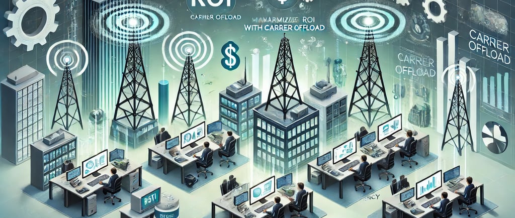 An illustration showcasing strategies for maximizing ROI with carrier offload in enterprise settings