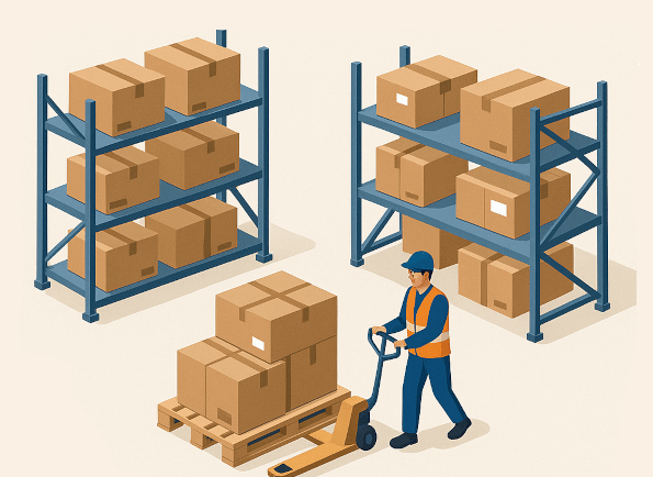 Calgary exhibitor freight staged in a local warehouse to avoid BMO Centre receiving fees and delays.