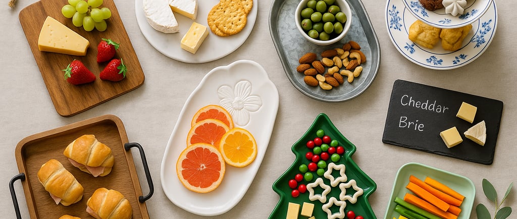 a table with a variety of food items on it