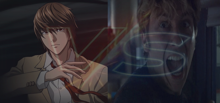 Protagonist Light Yagami from the Death Note anime versus its live action version made by netflix
