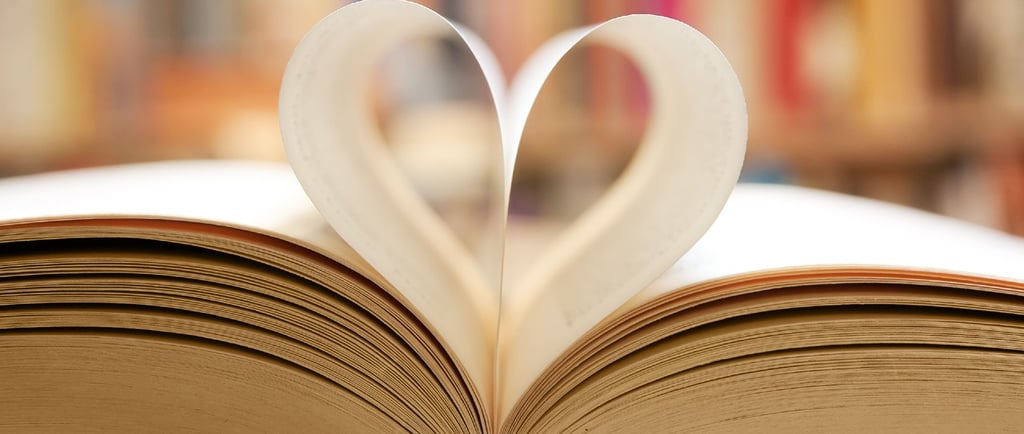 Image showing the pages of a book forming a heart