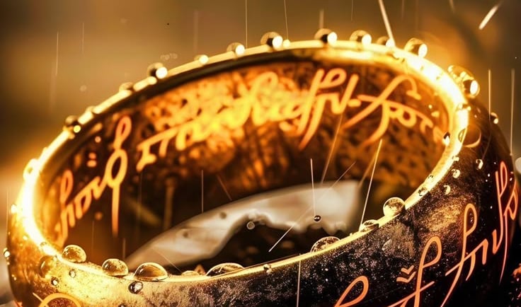 Picture of the ring from the Lord of the Rings movie