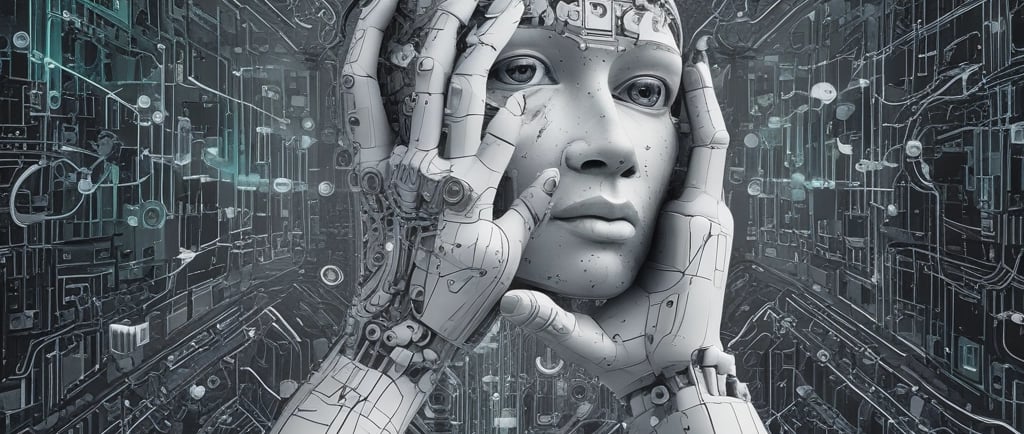 the word ai spelled in white letters on a black surface