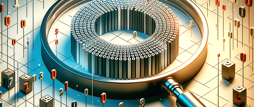 A large magnifying glass symbolizing compter serach