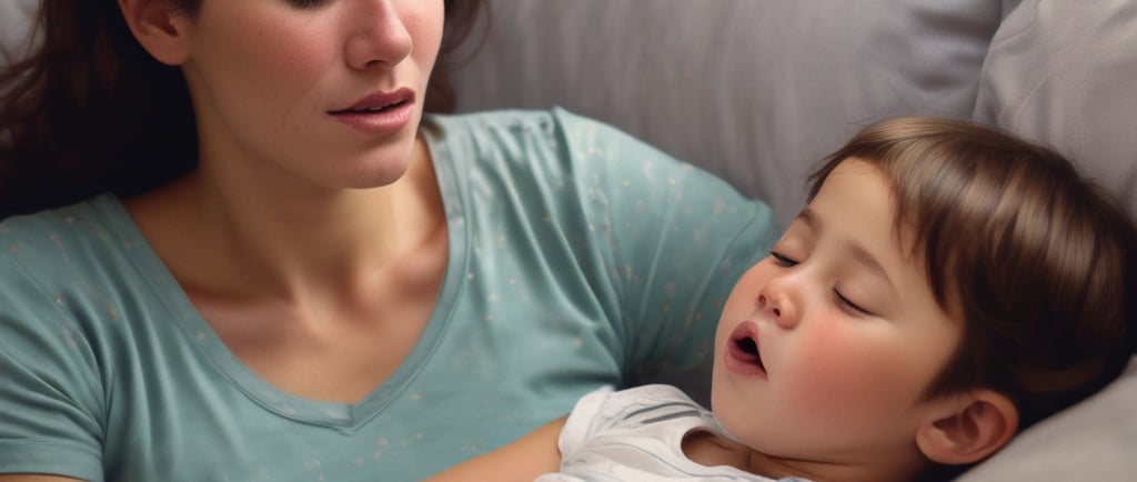 a woman sitting on a couch talking to another woman