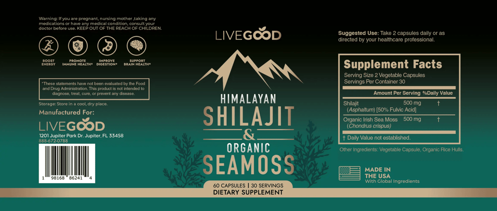 a label label of a LiveGood product Shijalit