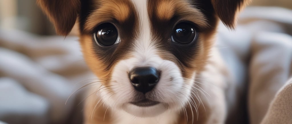 selective focus photography of dog lying on ground