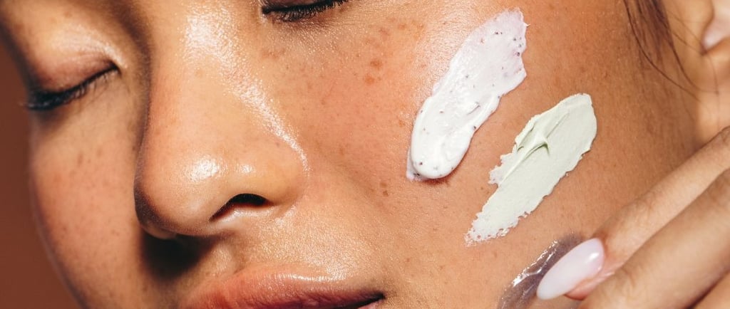 a woman with a white face and a white face with a white face mask