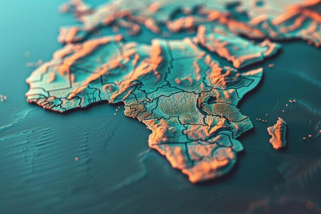 stylized map of Africa