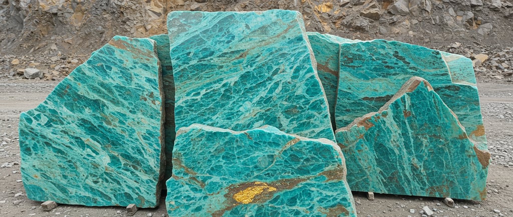 Raw Russian Amazonite gemstone specimen with vibrant blue-green hues and natural white streaks.