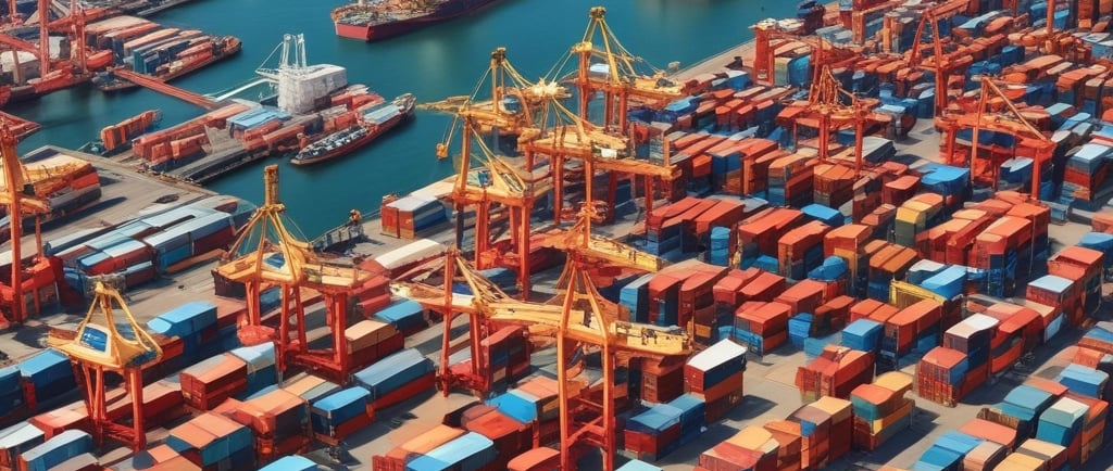 Transport maritime France Comores – conteneurs sur port de chargement.