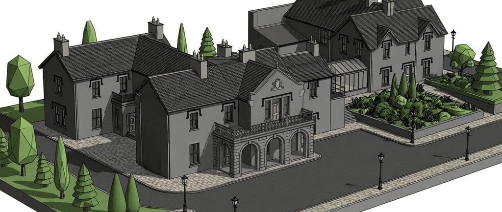 Modello BIM Revit LOD300 di una scuola da rilievo laser scanner e GPS