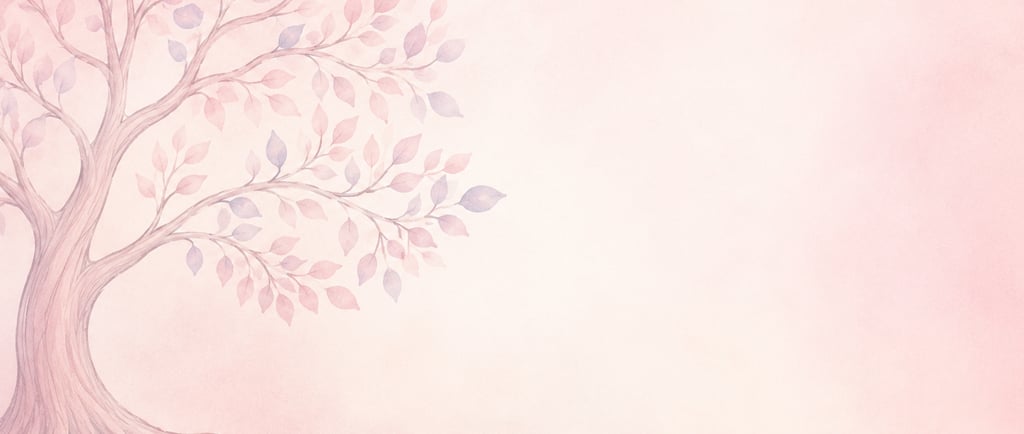 a pink tree against a pink background, blog header photo