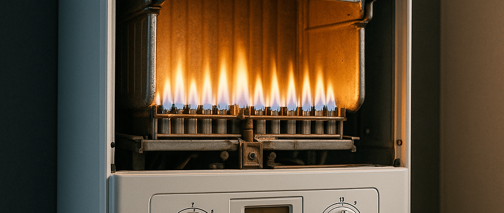 a gas stove with a gas stove and a gas stove