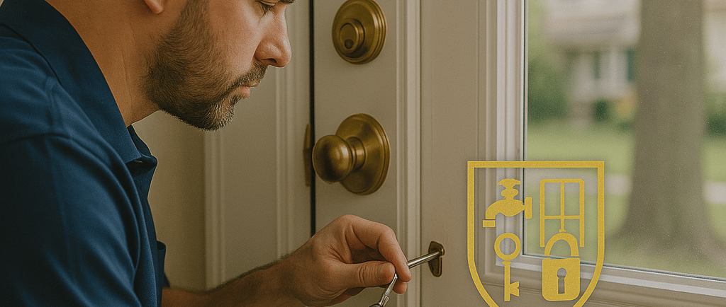 a man in a blue shirt is holding a keychaik