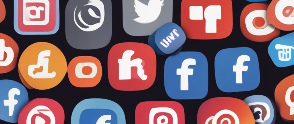 assorted-color social media signage