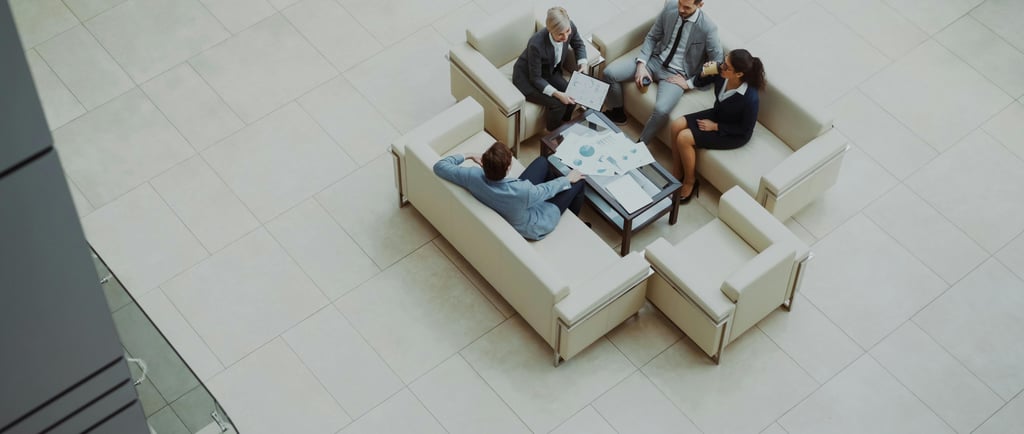 A team working with a technology board advisor