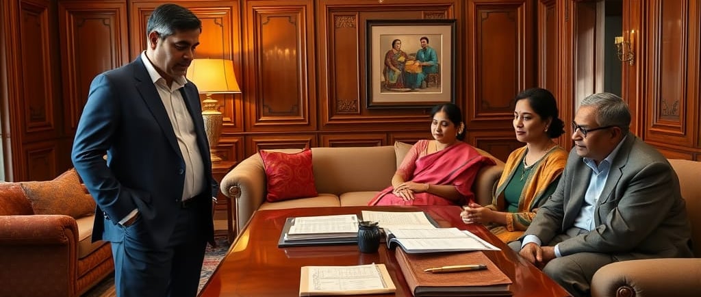 a professional financial planner advising to a elite family about thier personal finance strategies