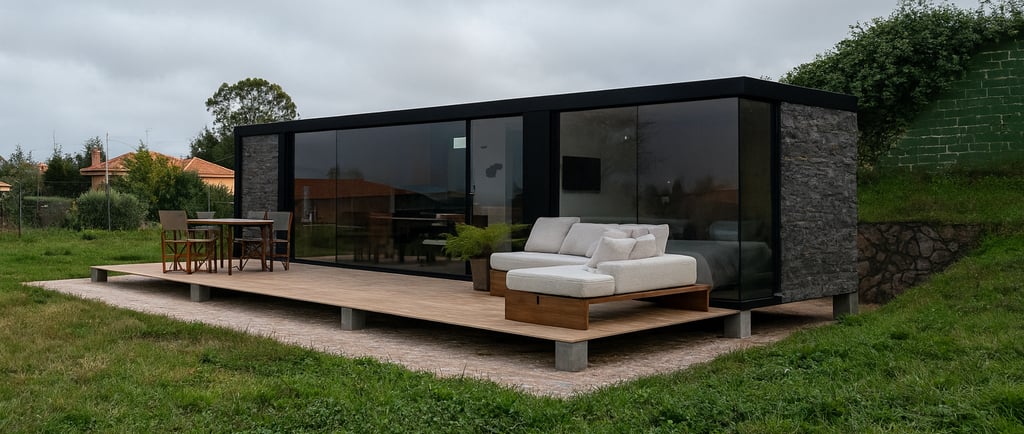 Casa modular con terraza