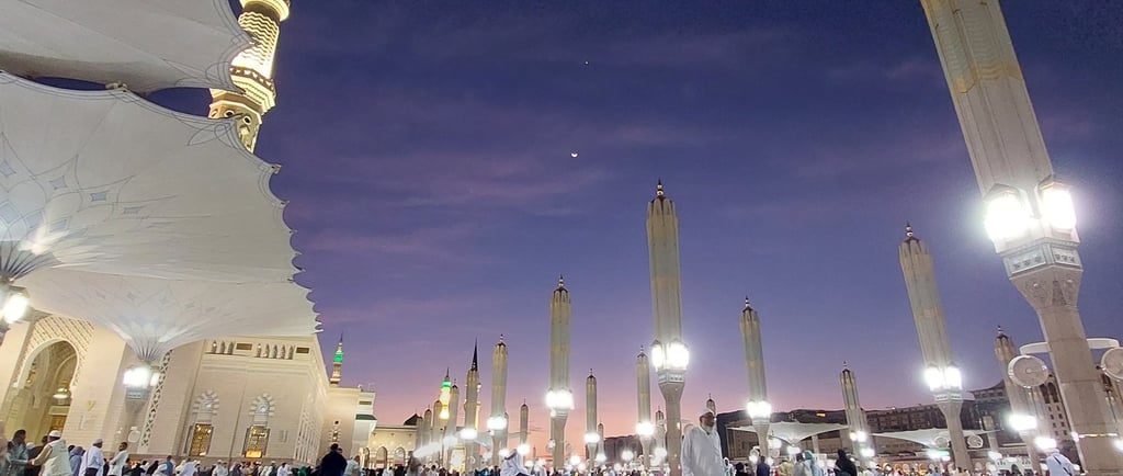 Prophet Mosque in Madinah - People getting inspired in Mecca and Medinah