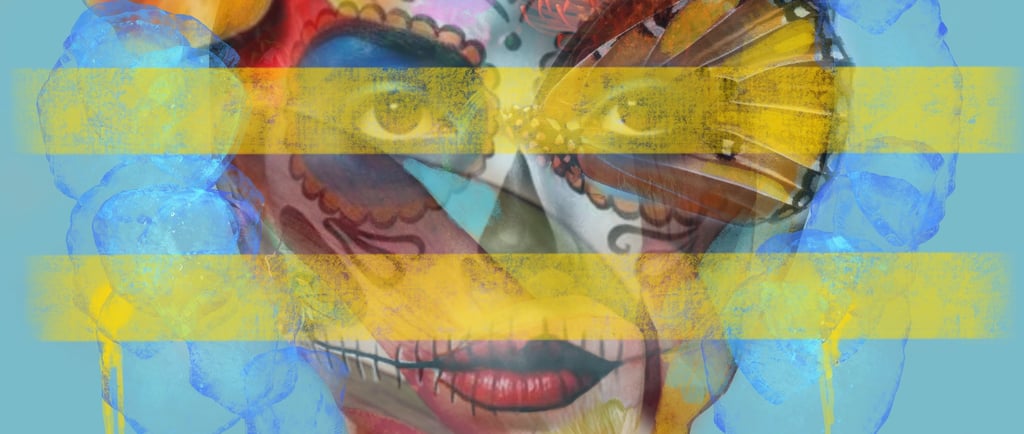 Digital, colorful artwork inspired by the vibrant energy of Mexico