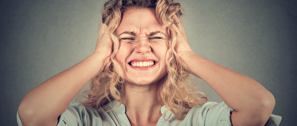 Woman being stressed